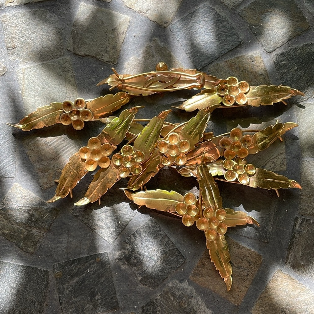 VTG 14K gold plated sterling silver hair clip - Picture 9 of 9